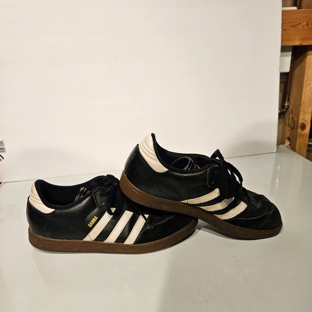 Adidas Samba Sneakers Size 6 Black White Gum Leather 038516 Low Top - Picture 6 of 8
